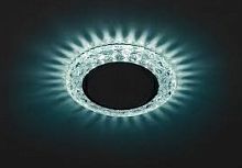 Светильник встраиваемый с подсветкой Эра DK LD26 BL/WH GX53 220В 13Вт МАХ Голубой картинка 